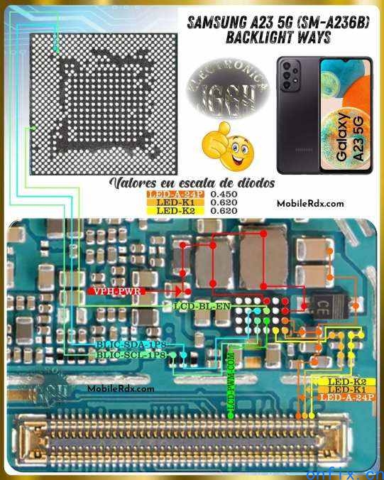 Samsung-A23-5G-SM-A236B-LCD-Backlight-Ways