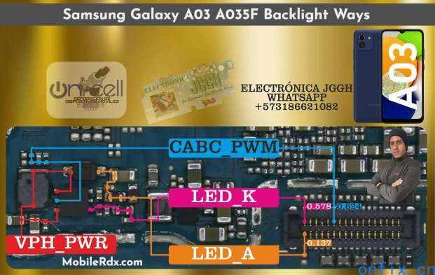 Samsung-Galaxy-A03-A035F-Backlight-Ways-Repair-Display-Light-Problem