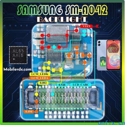 Samsung-Galaxy-A04e-SM-A042F-Backlight-Ways-Repair-Display-Light