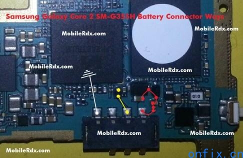 Samsung-Galaxy-Core-2-SM-G355H-Battery-Connector-Ways-Problem-Jumper