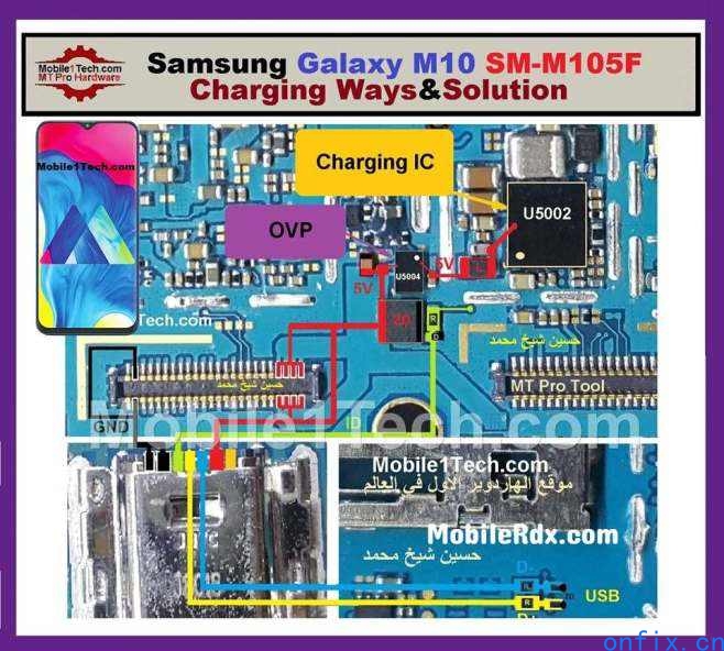 Samsung-Galaxy-M10-M105F-Charging-Ways-And-USB-Jumper-Solution